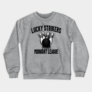 Lucky Strikers Midnight League Retro Bowling Crewneck Sweatshirt
